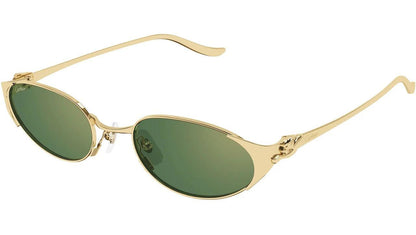 CT0630S 004 Cartier panther sunglasses with green lens 