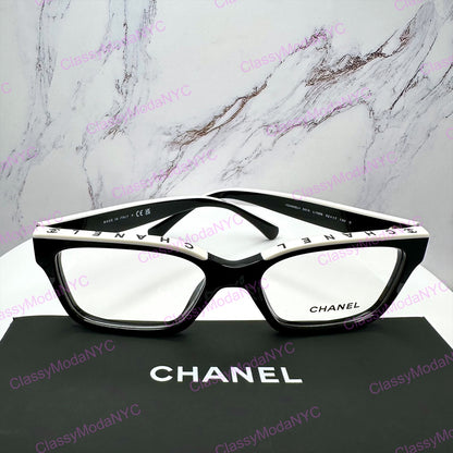 Chanel 3510 1656 Chanel eyeglasses front view logo on top frame 