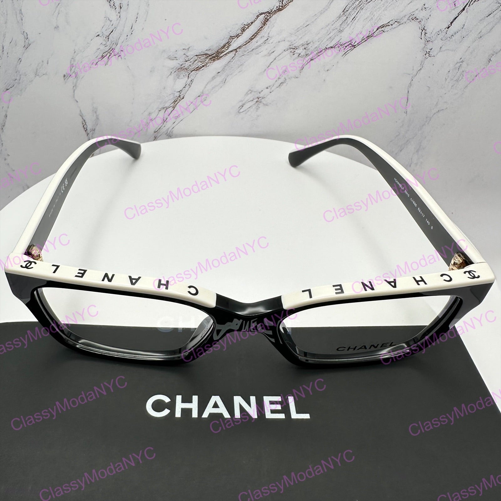 Chanel 3510 1656 Chanel eyeglasses letter logo on top frame side view 6