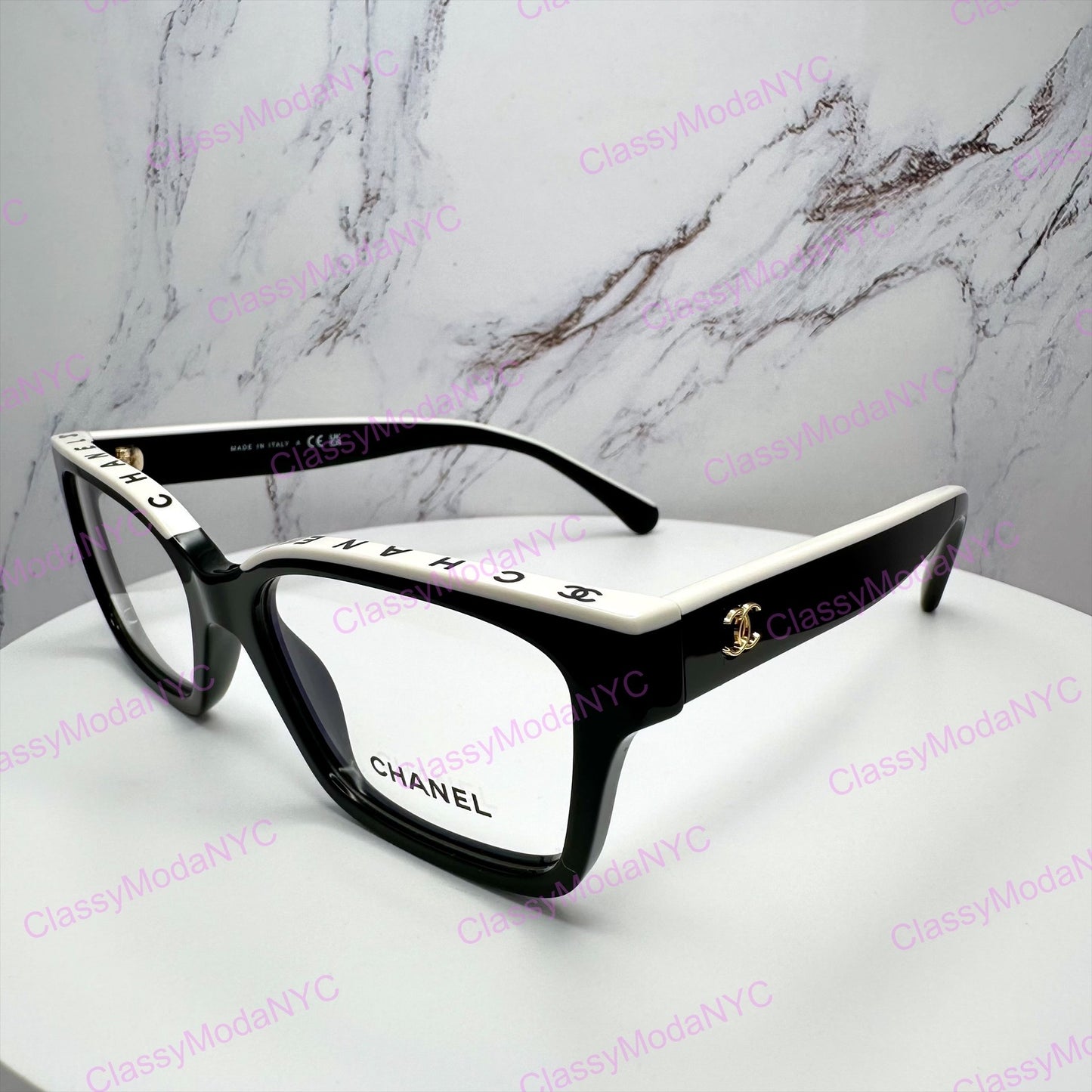 Chanel 3510 1656 Chanel eyeglasses letter logo on top frame side view 7