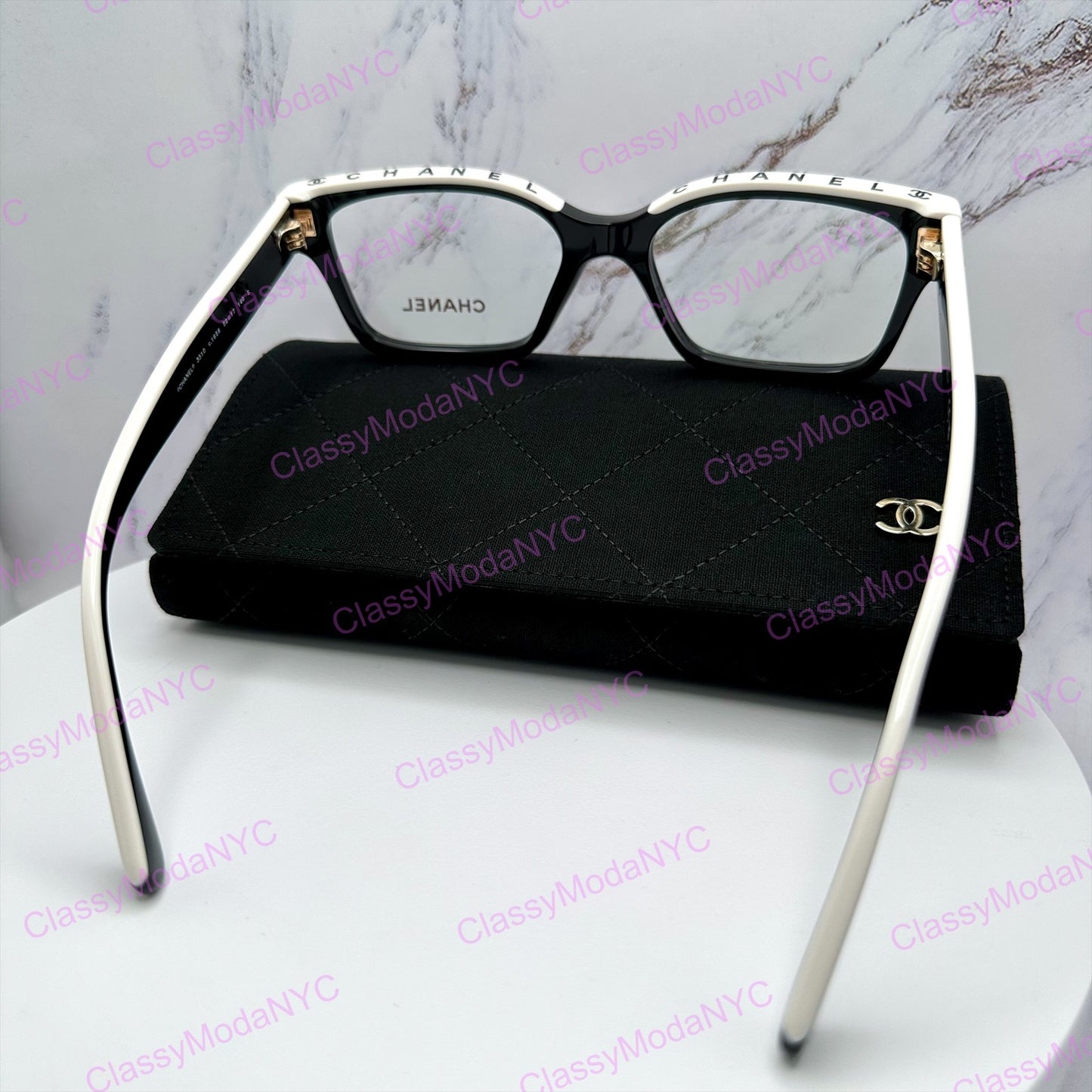 Chanel 3510 1656 Chanel eyeglasses letter logo on top frame side view 9