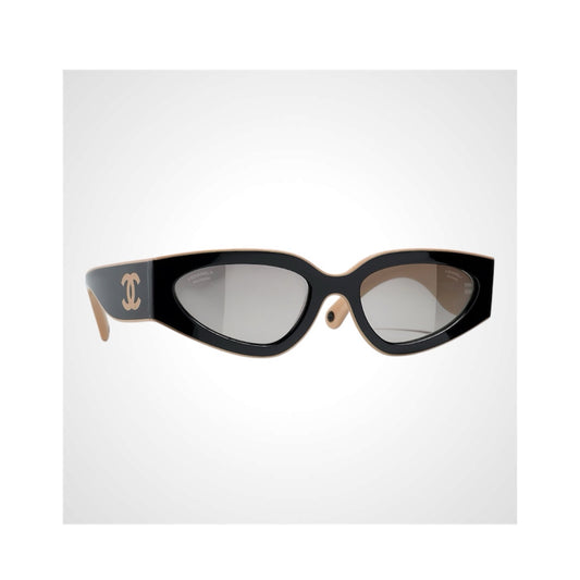 Chanel CH6056 Black and beige sunglasses 