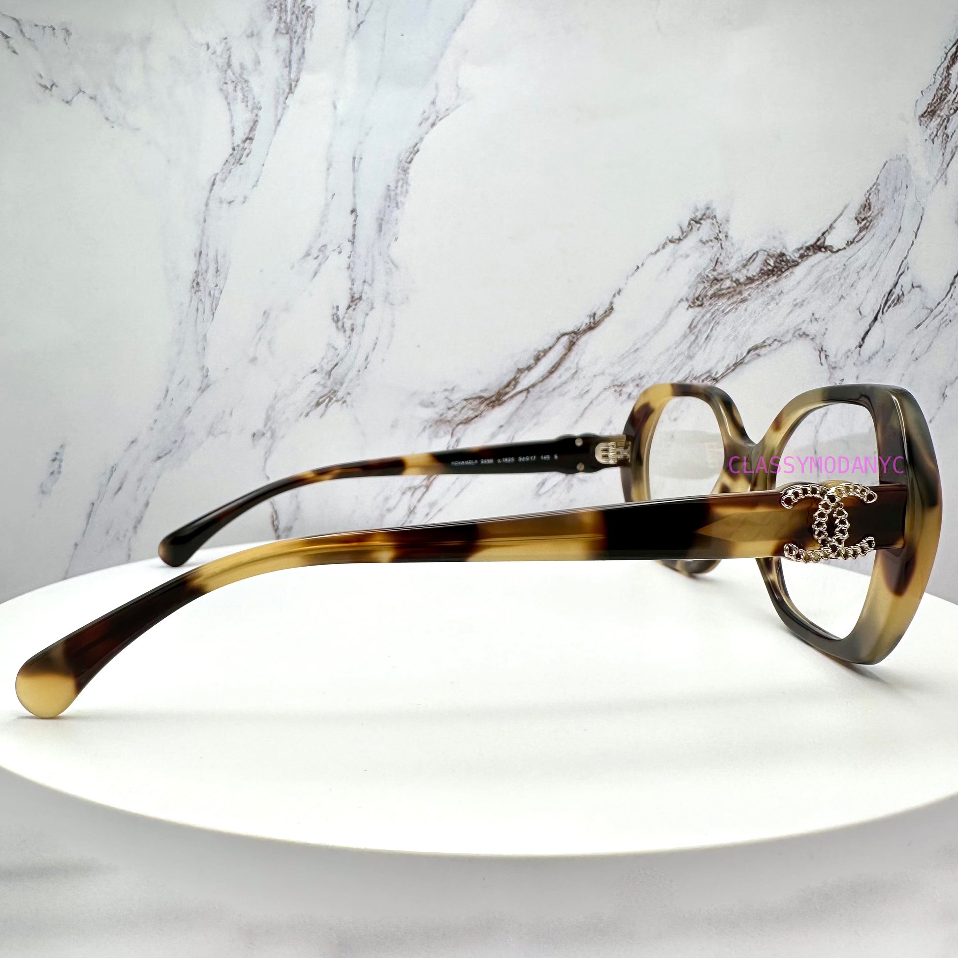 Chanel brown havana eyeglasses CH3496 1820 frames 
