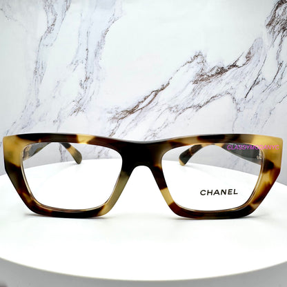 Chanel CH3495 brown havana eyeglasses for women 52mm 