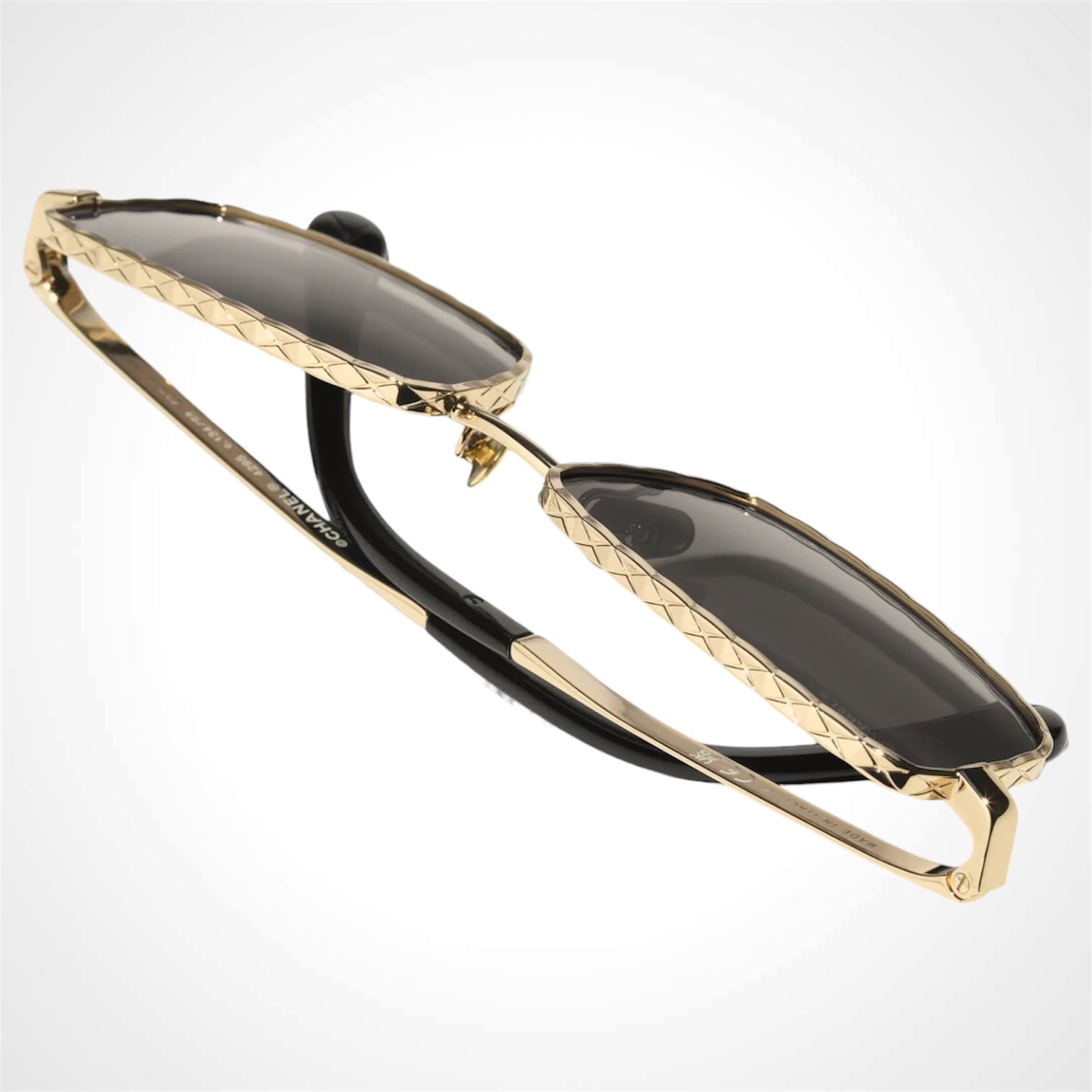 CH4295 C134/S6 Chanel rectangular metal quilted frame sunglasses 