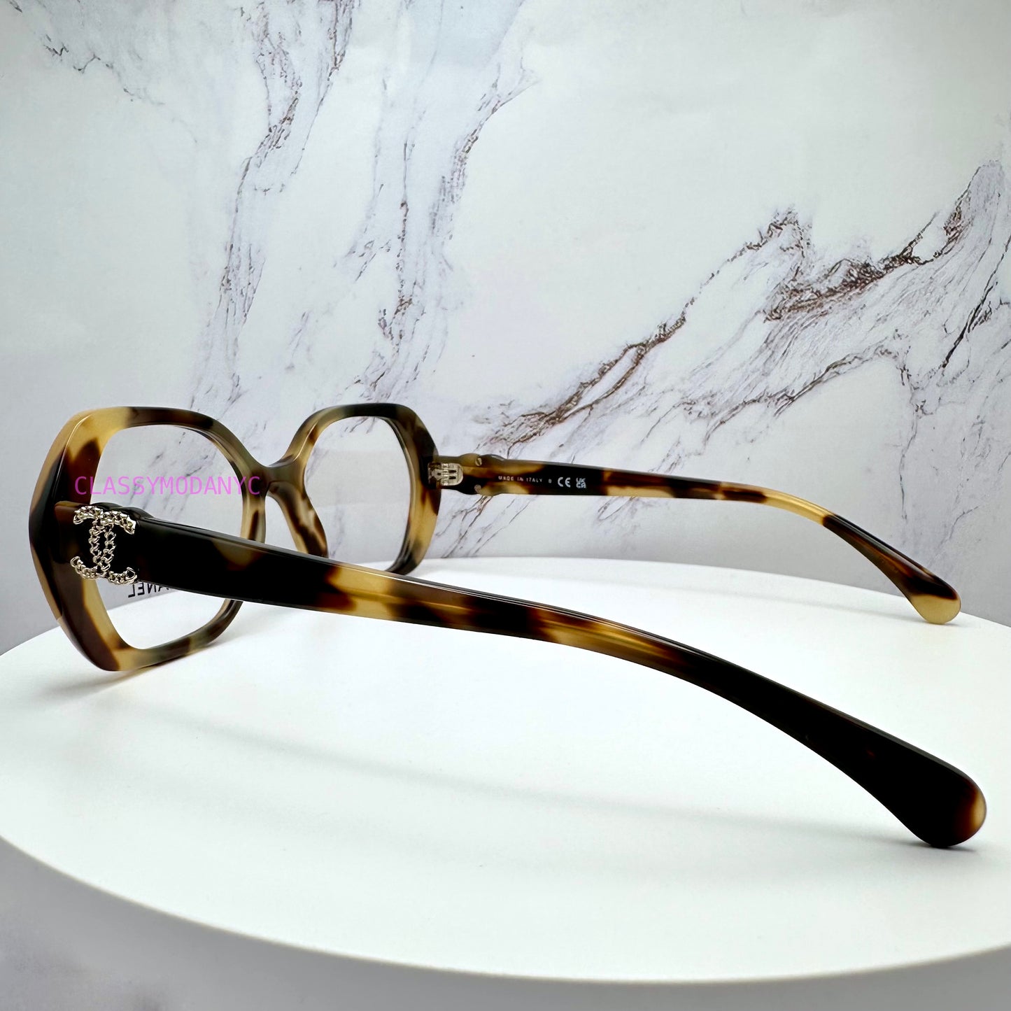 Chanel brown havana eyeglasses CH3496 1820 