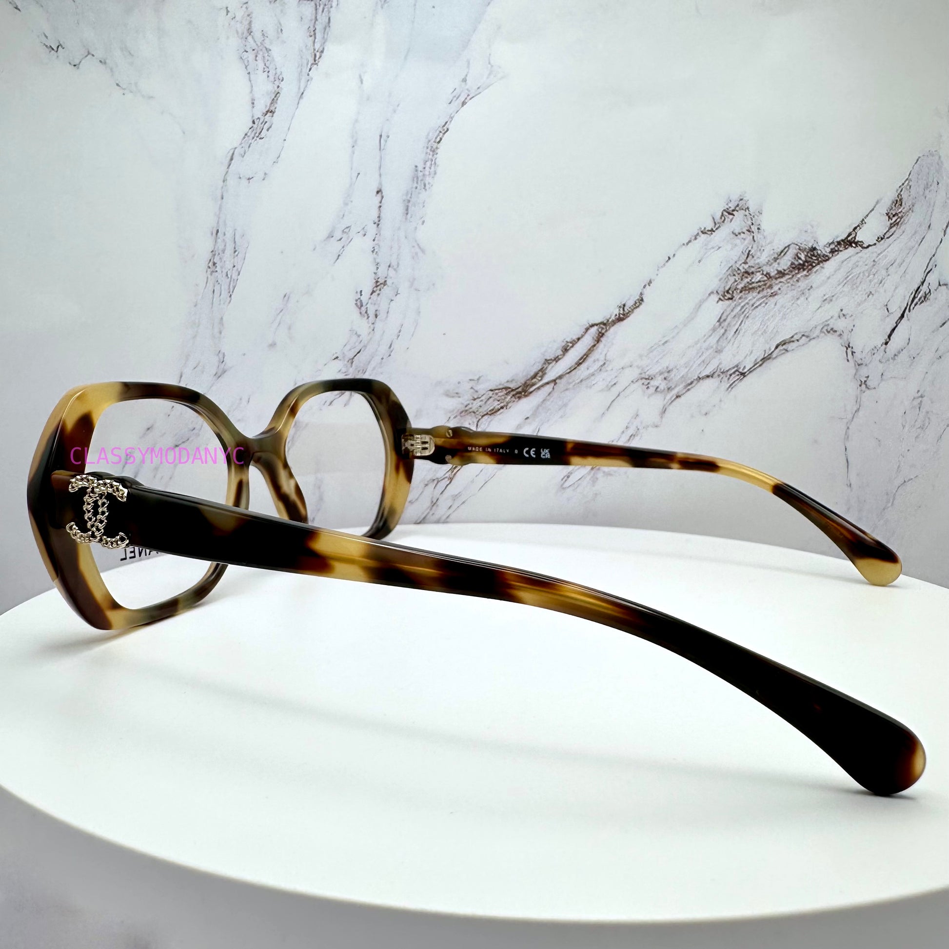 Chanel brown havana eyeglasses CH3496 1820 
