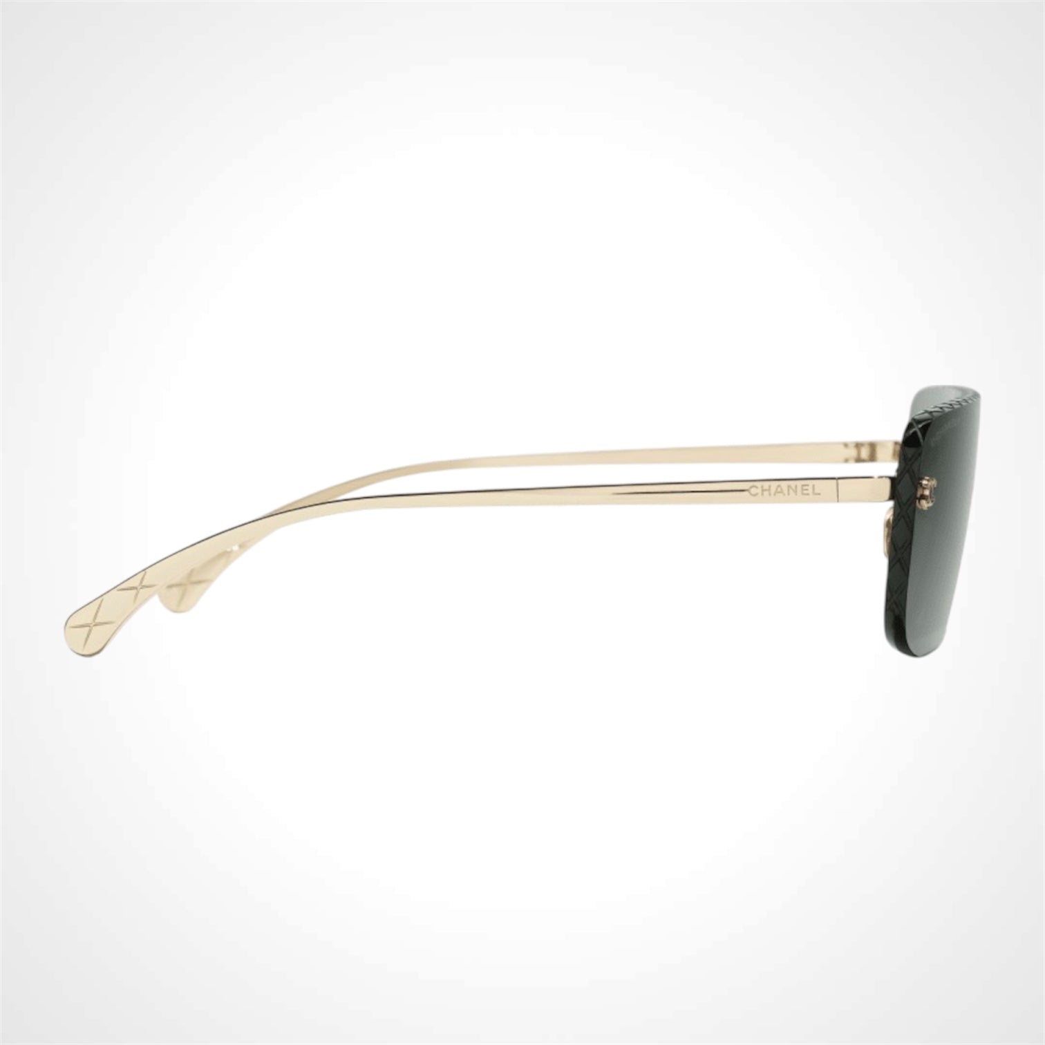 Chanel CH4293 C395/71 shield gold mask sunglasses side view 