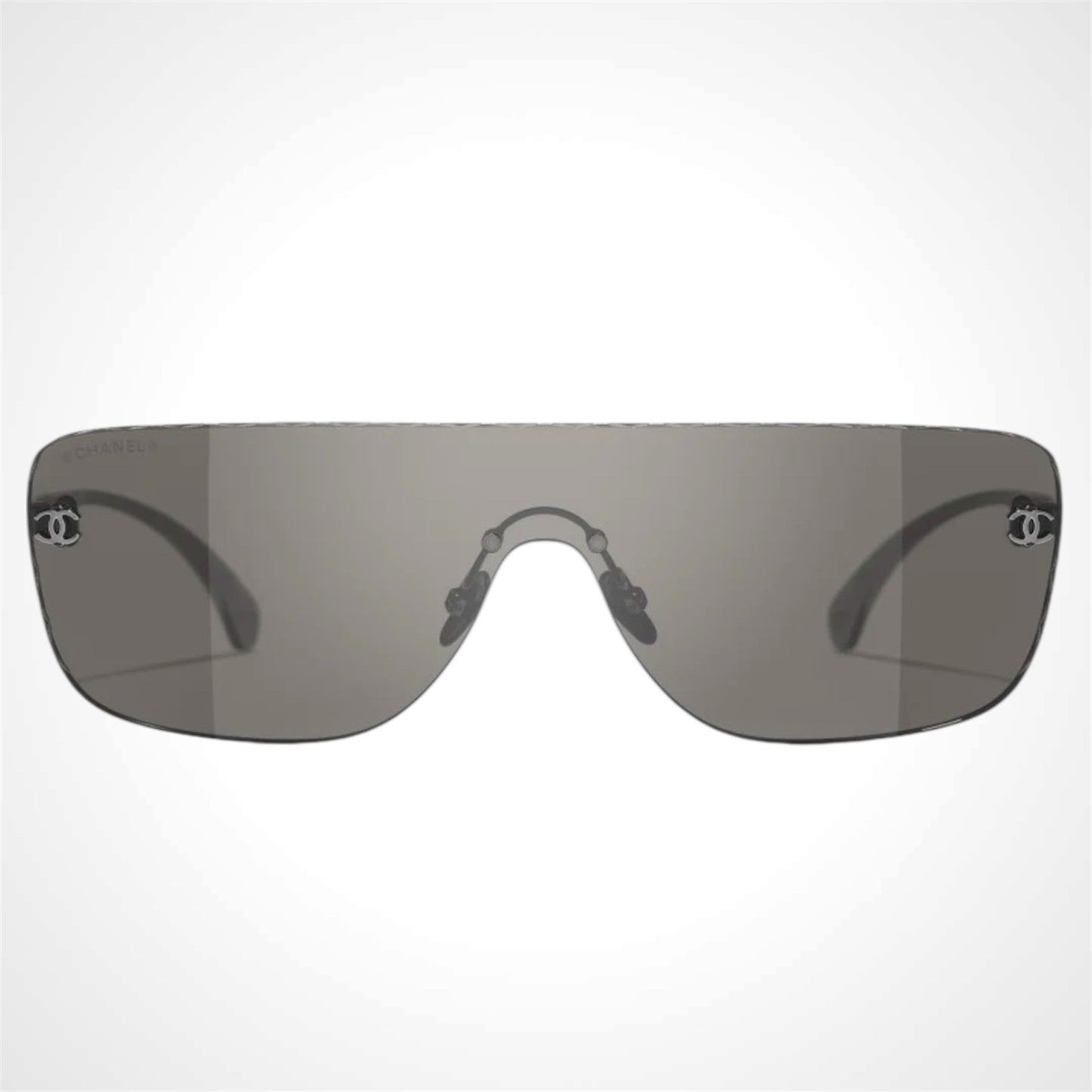 Chanel shield sunglasses front view 