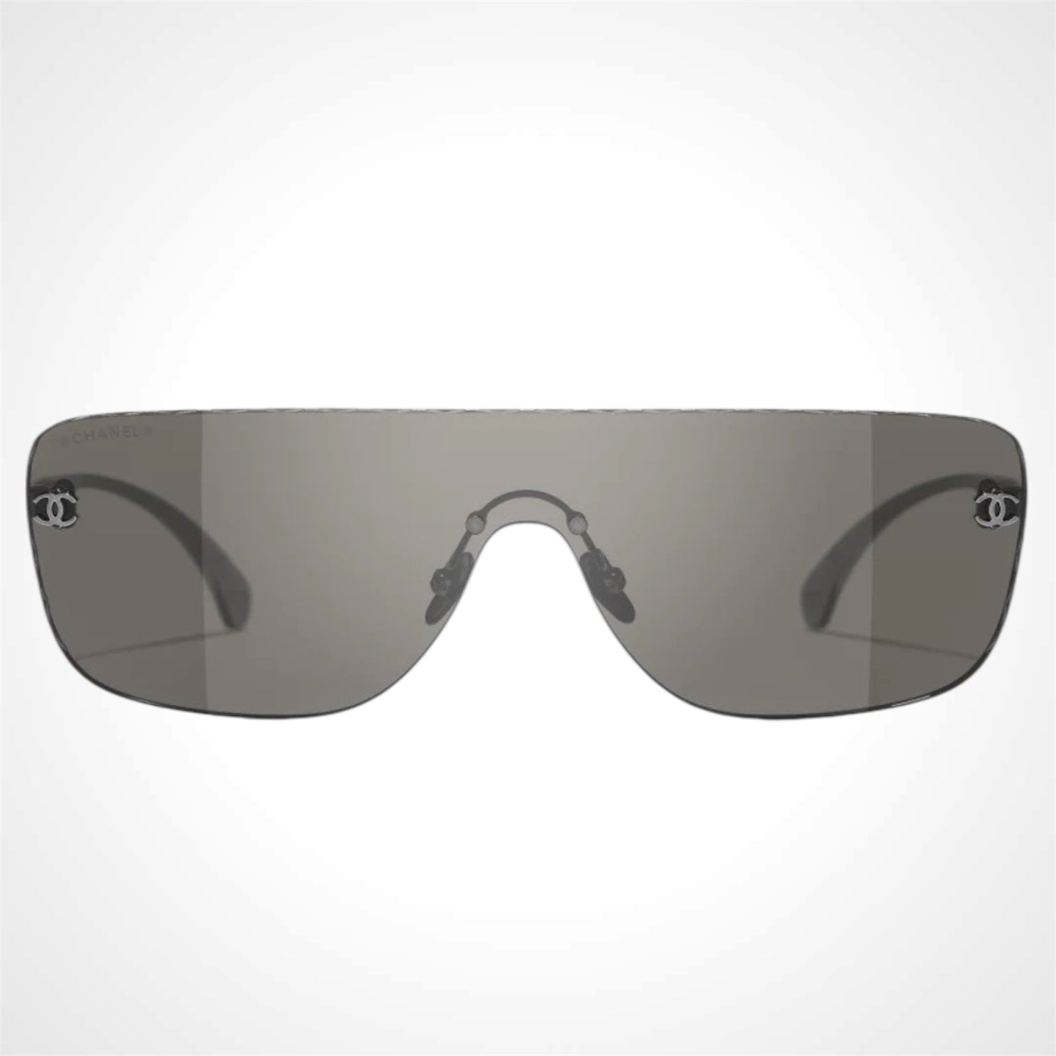 Chanel shield sunglasses front view 