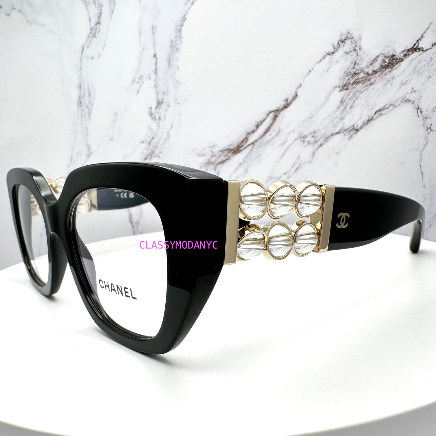 Chanel CH3488 C622 Eyeglasses Black Full Rim 