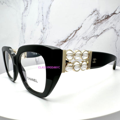Chanel CH3488 C622 Eyeglasses Black Full Rim 