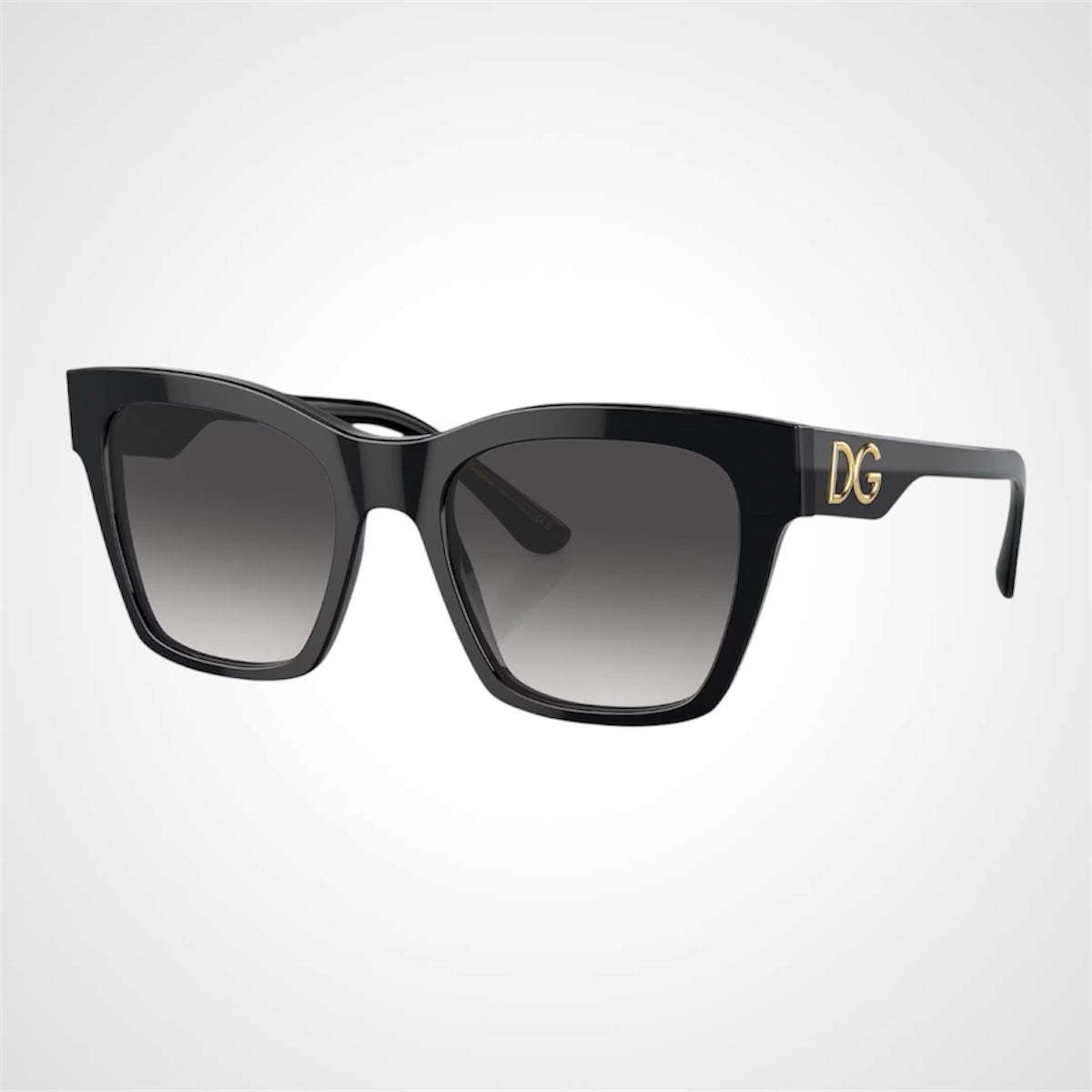 DG4384 501/8G Dolce & Gabbana side view black sunglasses for women on angle 