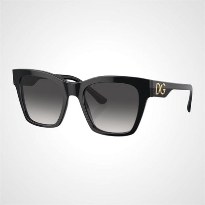 DG4384 501/8G Dolce & Gabbana side view black sunglasses for women on angle 