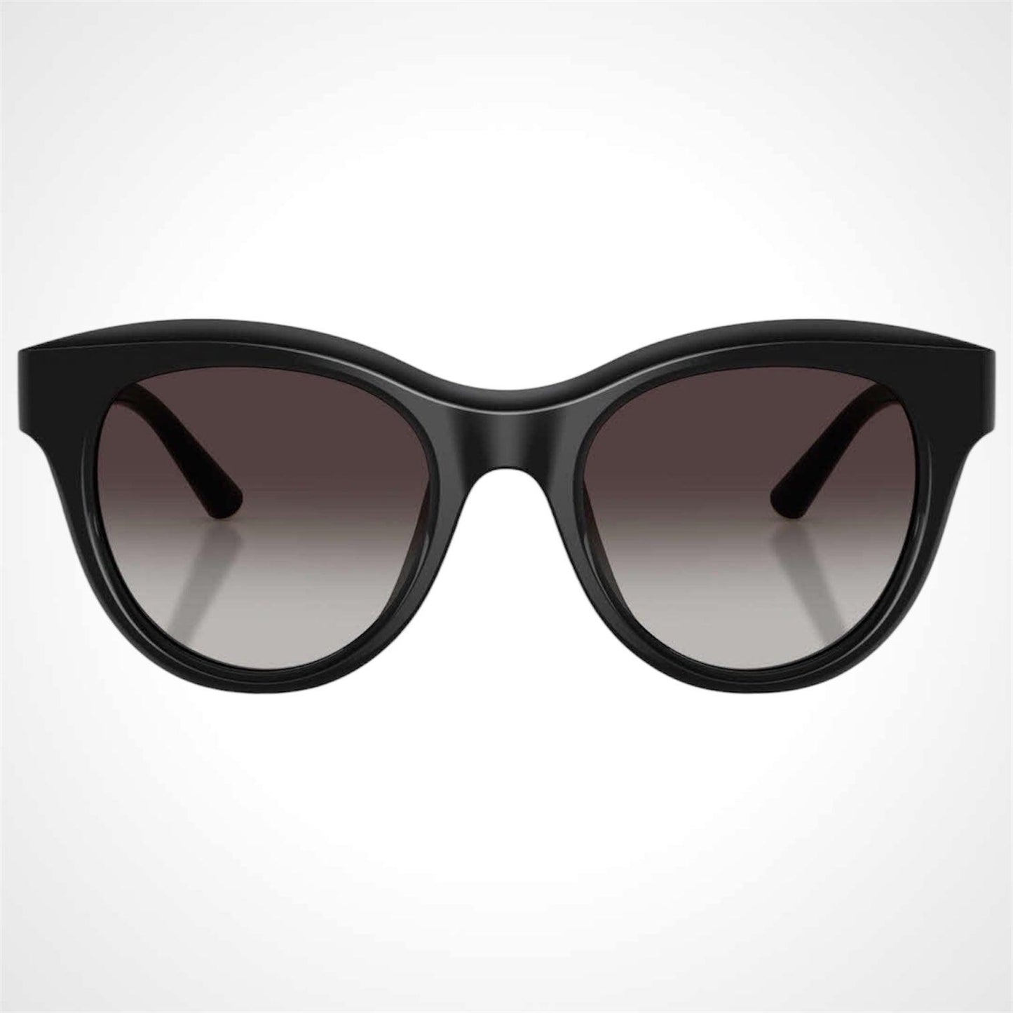 Dolce & Gabbana 0DG4518 501/8G black round grey lens gold logo women's eyeglasses front view