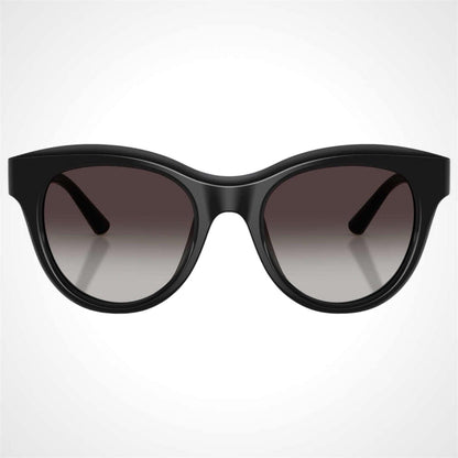 Dolce & Gabbana 0DG4518 501/8G black round grey lens gold logo women's eyeglasses front view