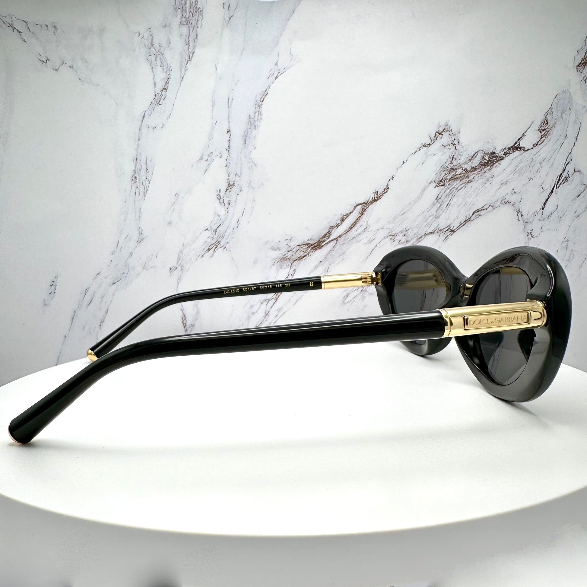 Dolce & Gabbana womens cat eye sunglasses gold metal logo DG4519 501/87 