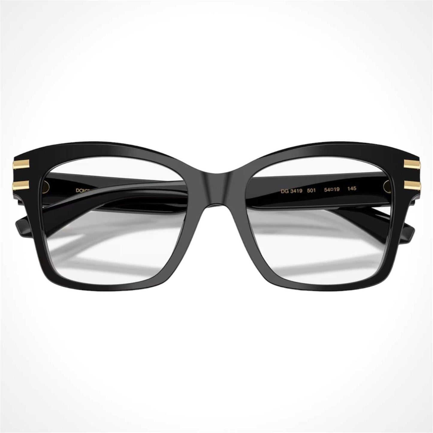 Dolce & Gabbana DG3419 501 black acetate front view