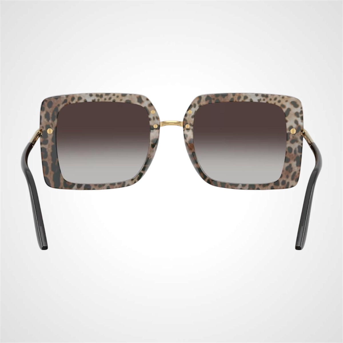 Dolce & Gabbana DG4491 32998G black oversized sunglasses interior leopard view 