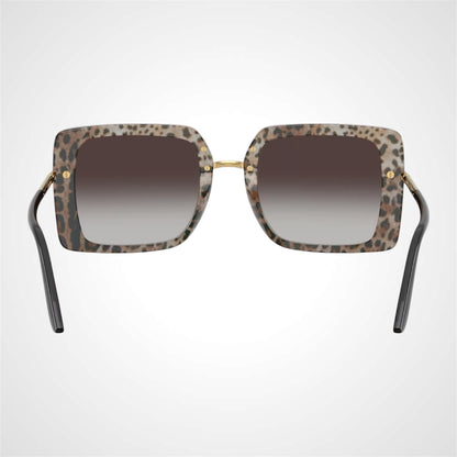 Dolce & Gabbana DG4491 32998G black oversized sunglasses interior leopard view 
