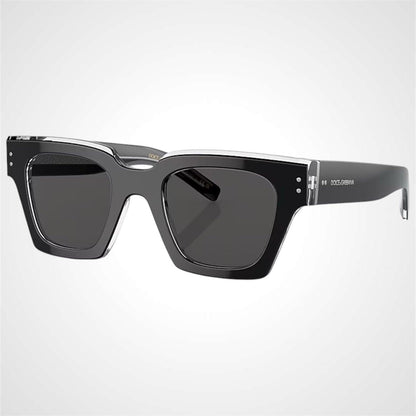 Dolce & Gabbana DG4413 675/R5 black crystal men's sunglasses side view.