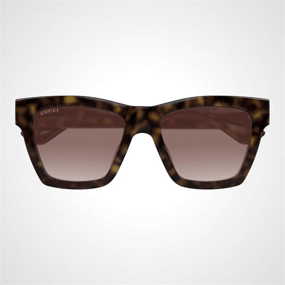 GG1714S 002 brown tortoise square sunglasses front frame 