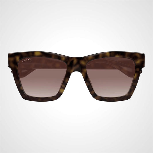 GG1714S 002 brown tortoise square sunglasses front frame 