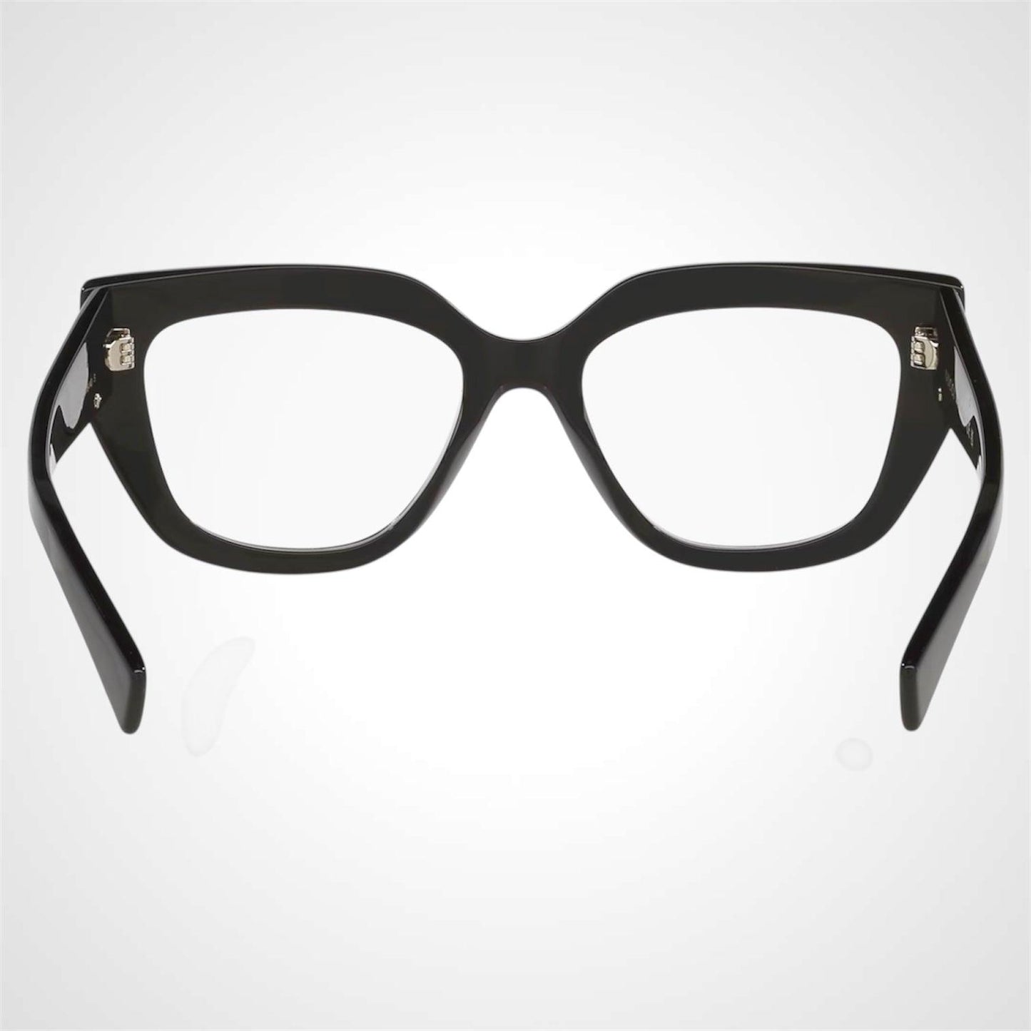 Gucci GG18470 001 black cat eye women's eyeglasses back view.