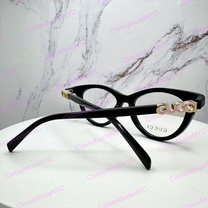 GG20340 001 Gucci Eyeglasses black frame back view 