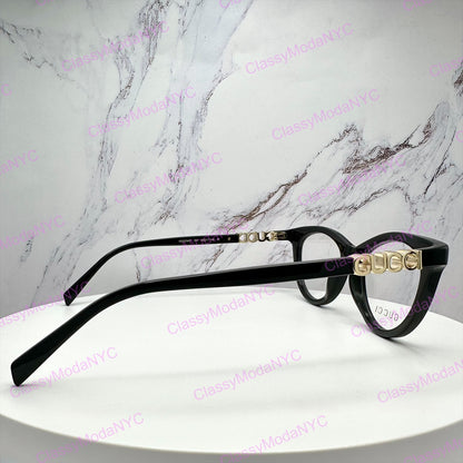 GG20340 001 Gucci Eyeglasses black frame side view 
