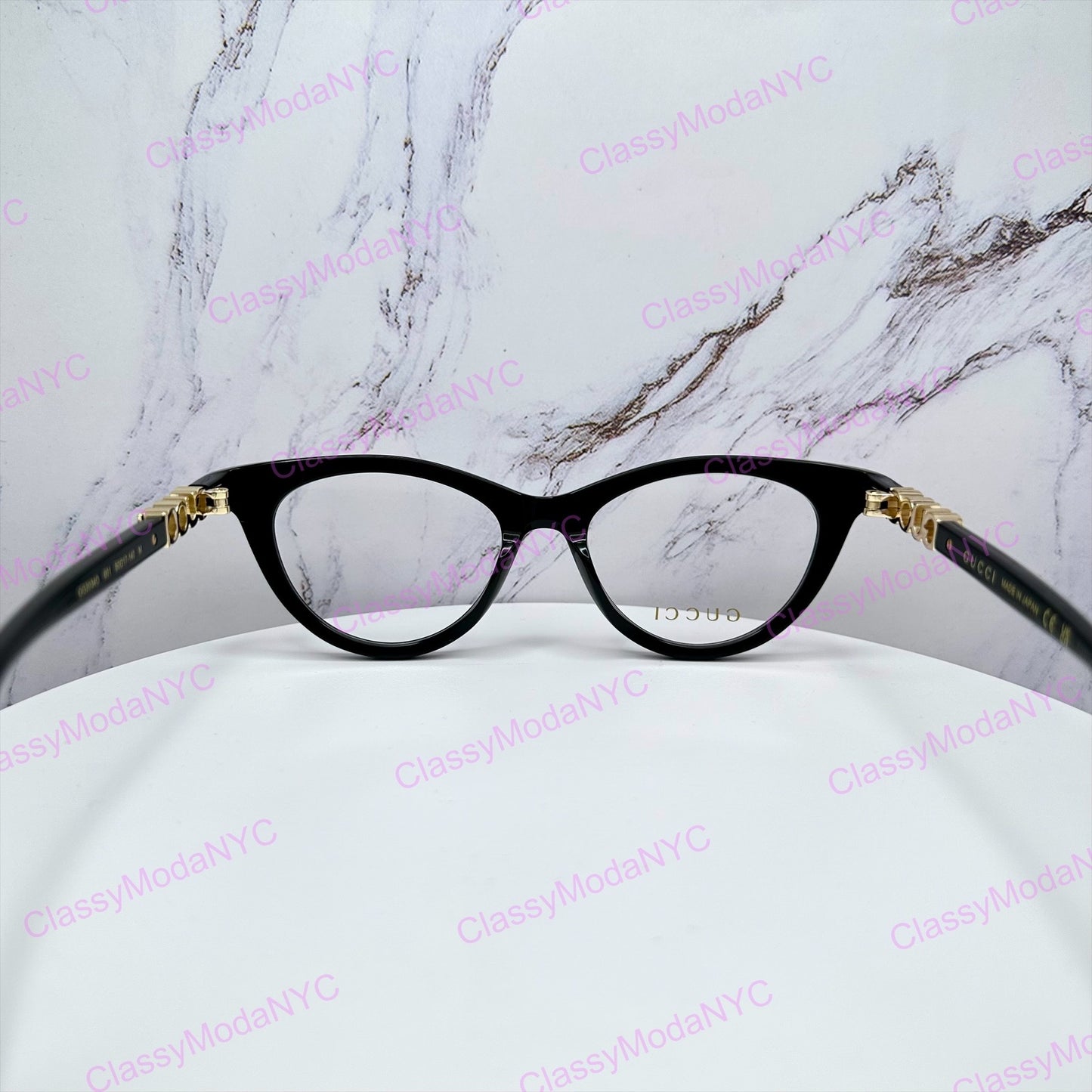 GG20340 001 Gucci Eyeglasses black frame back view 