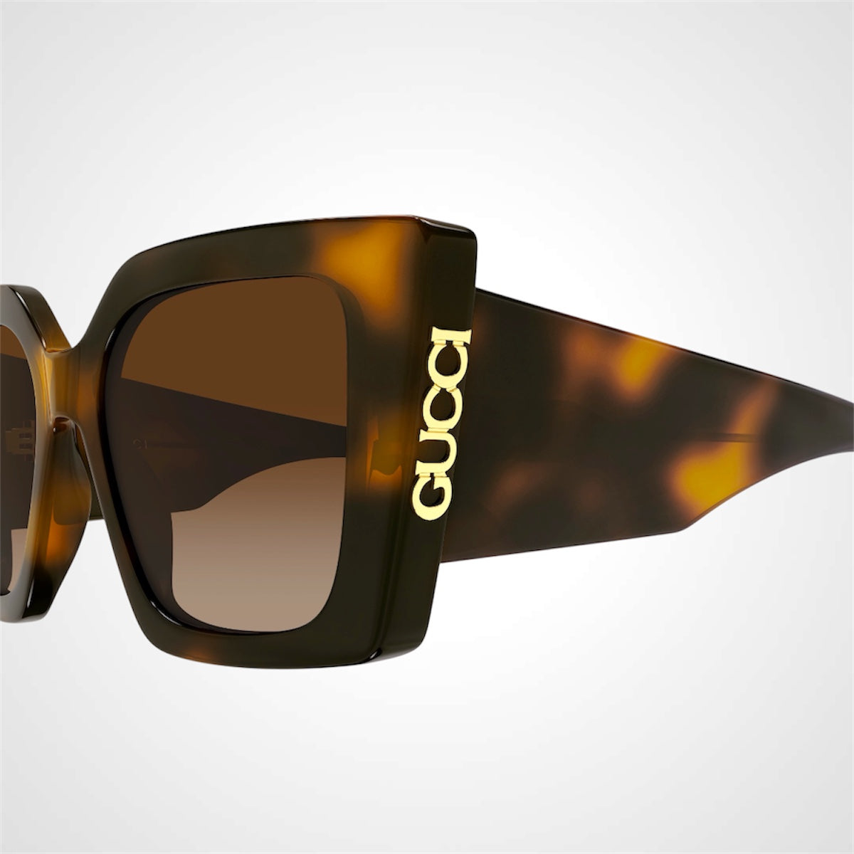 GG2039S 002 Gucci sunglasses womens brown oversized tortoise side view 