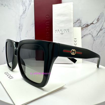 GG2102S 001 Gucci Sunglasses black square with case and logo 