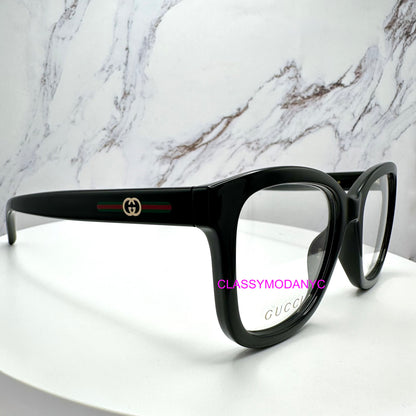 GG2104O 001 Gucci eyeglasses side view with red green web logo 