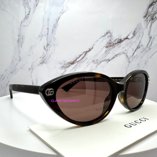 GG2110S 002 Gucci sunglasses side view brown tortoise womens 