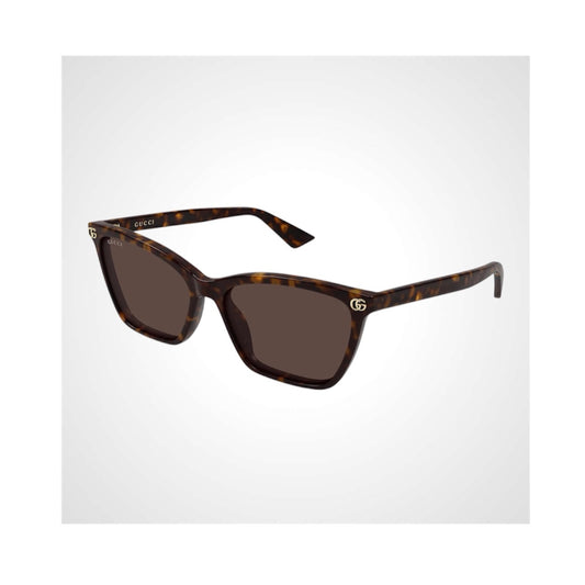 GG2111S 002 Gucci sunglasses brown tortoise shell square cat eye 