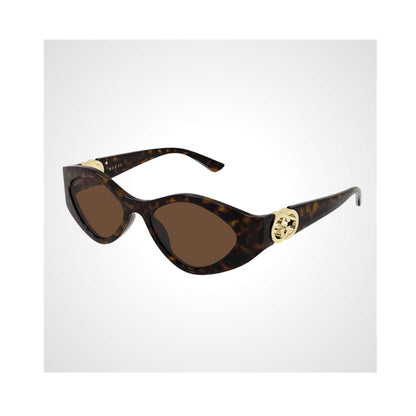 GG2121S 003 brown tortoise shell oval sunglasses 