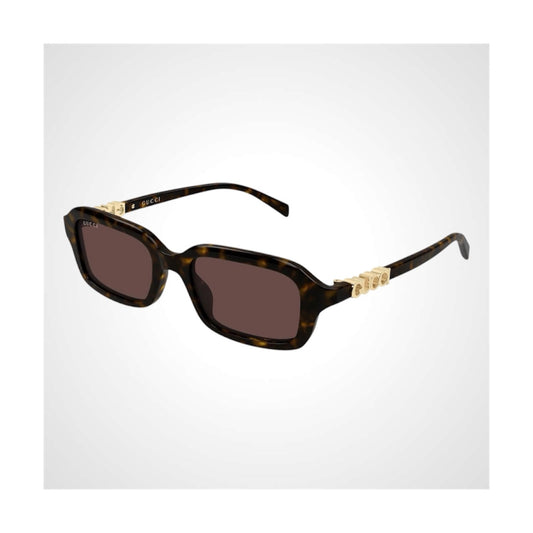 GG2152S 002 brown rectangular sunglasses side view for women 