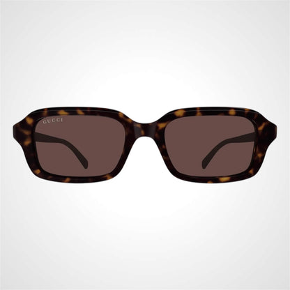 GG2152S 002 brown rectangular sunglasses front view for women 