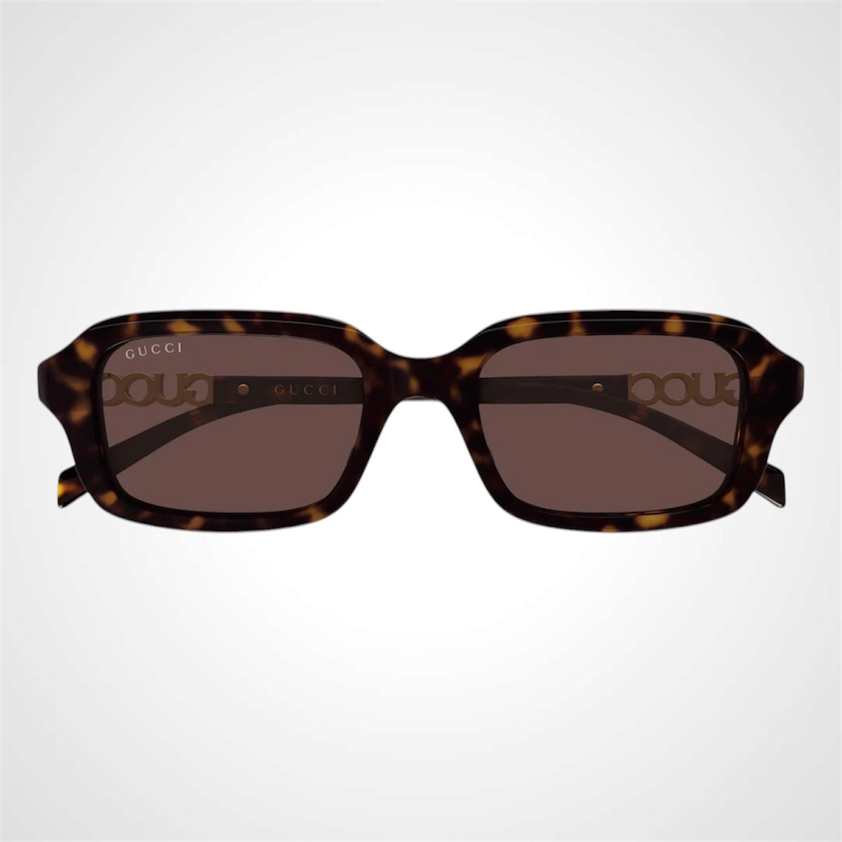GG2152S 002 brown tortoise rectangular sunglasses front view for women 