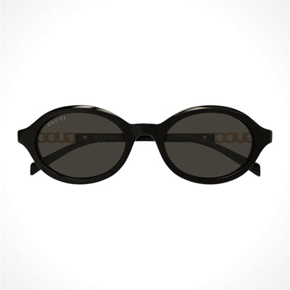 GG2153S 001 Gucci women's Sunglasses black round oval gold logo 