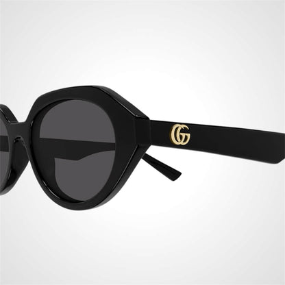 GG2178S 001 black oval sunglasses side view for women 