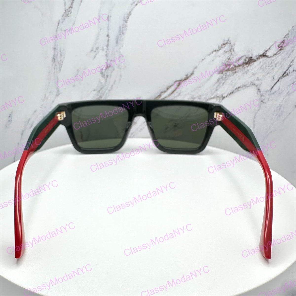GUCCI GG1868S 001 Black Square Aviator Oversized Men’s Sunglasses Gray Lens 