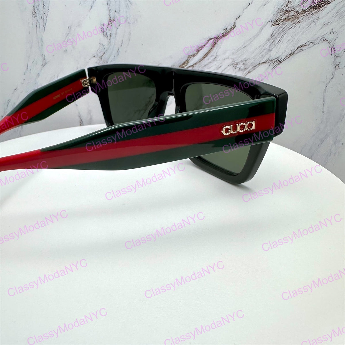 GUCCI GG1868S 001 Black Square Aviator Oversized Men’s Sunglasses Gray Lens
