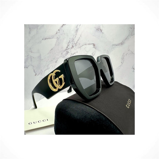 Gucci GG0956S 003 women's black oversized square acetate sunglasses