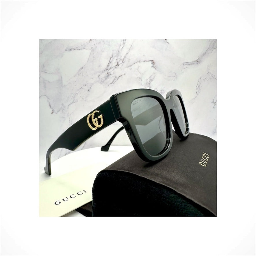 Gucci GG0998S 001 women's black oversized square acetate sunglasses