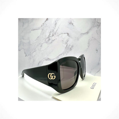 Gucci GG1402S 001 women's black square wrap acetate sunglasses