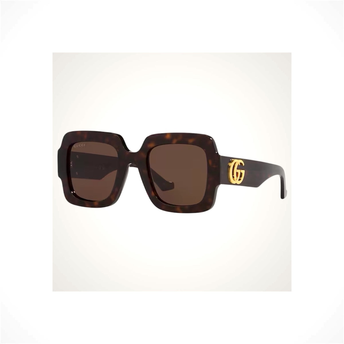 Gucci GG1547S 002 women's brown tortoise oversized square sunglasses