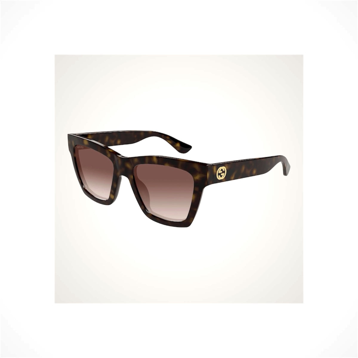 Gucci GG1714S 002 unisex brown tortoise square sunglasses