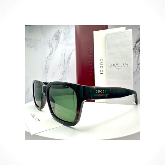 Gucci GG1857S 002 men's brown tortoise square acetate sunglasses